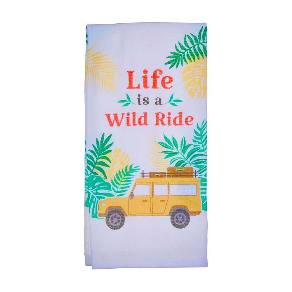 🌴 LIFE IS A WILD RIDE KITCHEN TOWEL 🌴